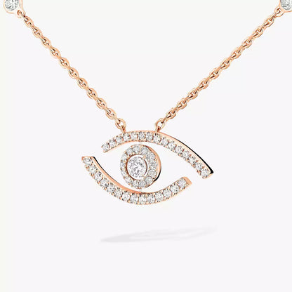 [ORA]Pave_ Diamond Necklace Lucky Eye
