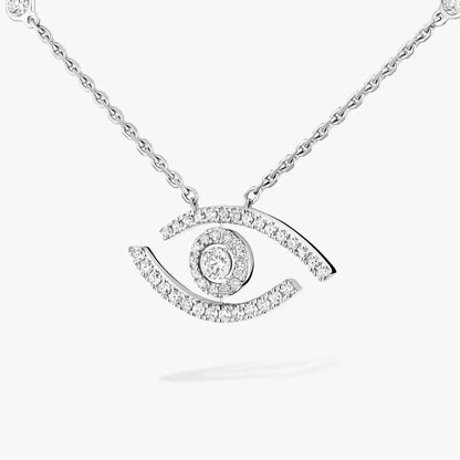 [ORA]Pave_ Diamond Necklace Lucky Eye