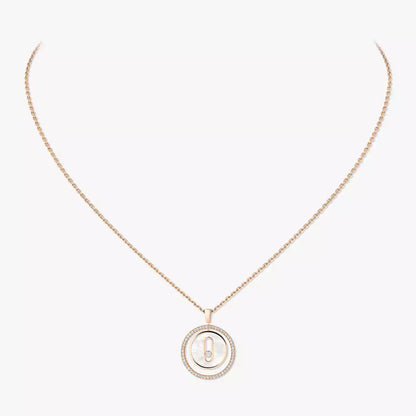 [ORA]Lucky Move Diamond Necklace in Rose Gold and White Mother-of-Pearl