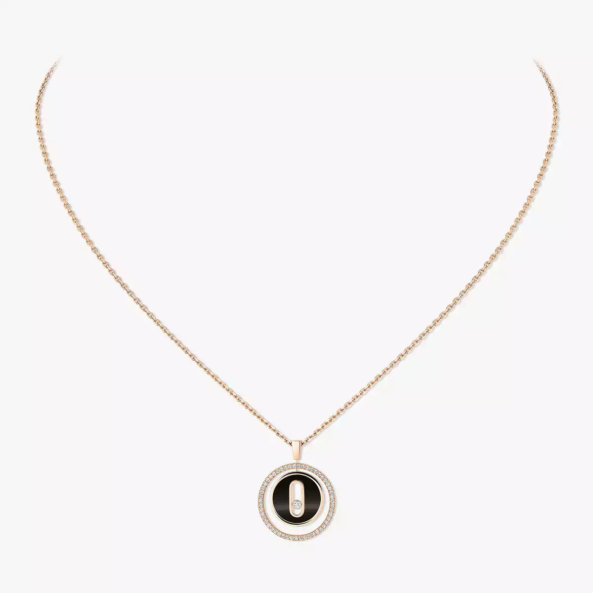 [ORA]Lucky Move Diamond Necklace in Rose Gold and White Mother-of-Pearl