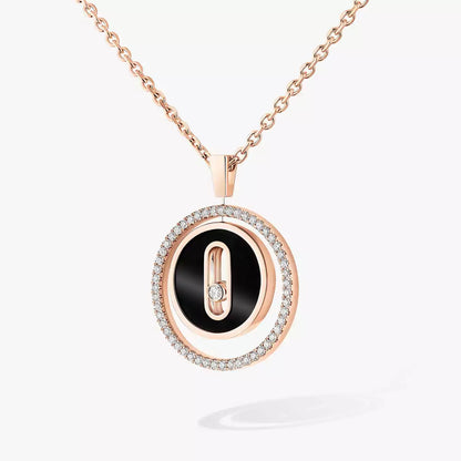 [ORA]Lucky Move Diamond Necklace in Rose Gold and White Mother-of-Pearl