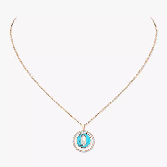 [ORA]Lucky Move Diamond Necklace in Rose Gold and White Mother-of-Pearl