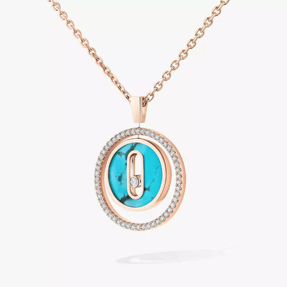 [ORA]Lucky Move Diamond Necklace in Rose Gold and White Mother-of-Pearl