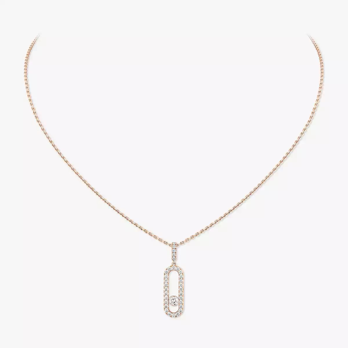 [ORA]Move Uno Diamond Necklace in Rose Gold