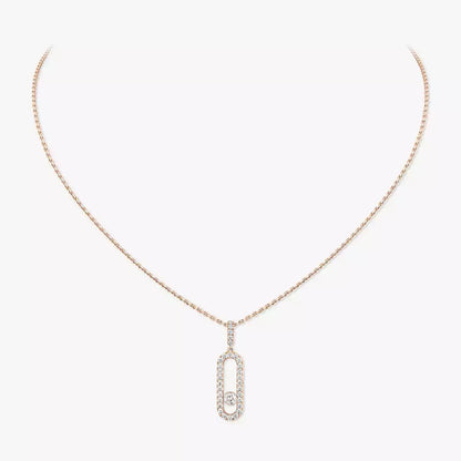 [ORA]Move Uno Diamond Necklace in Rose Gold