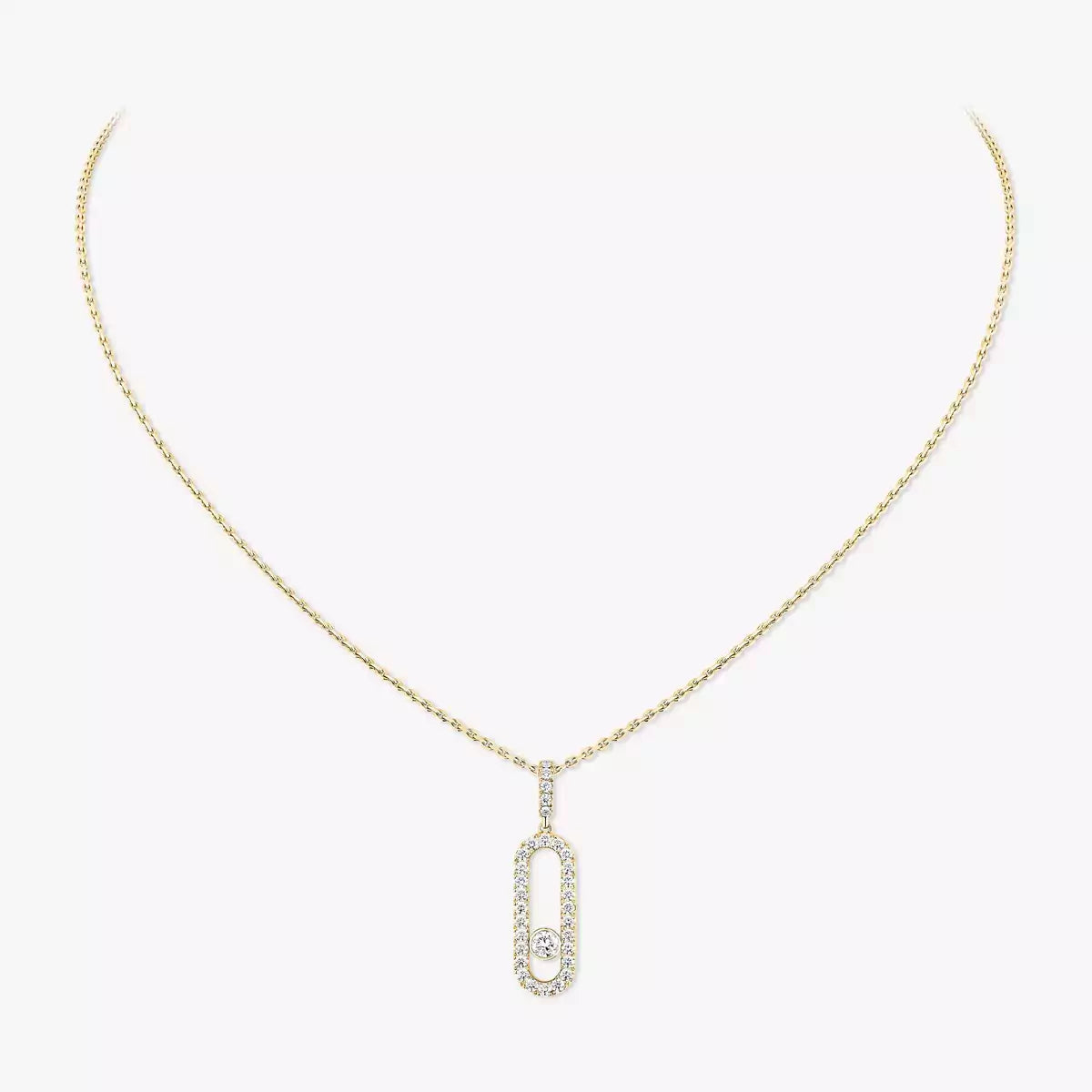 [ORA]Move Uno Diamond Necklace in Rose Gold