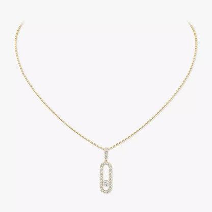 [ORA]Move Uno Diamond Necklace in Rose Gold