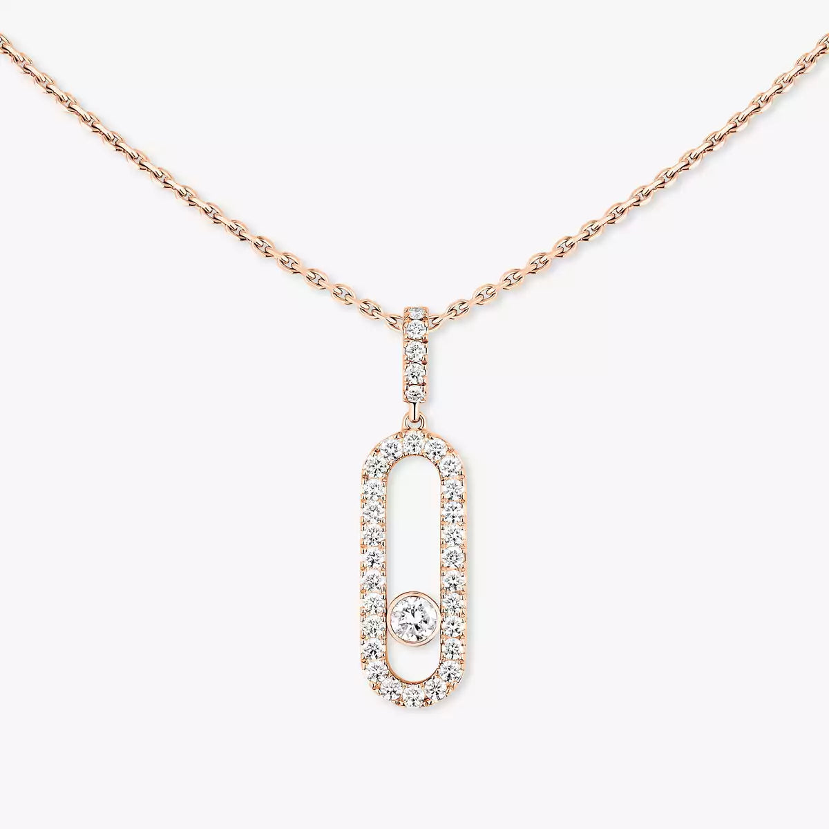 [ORA]Move Uno Diamond Necklace in Rose Gold