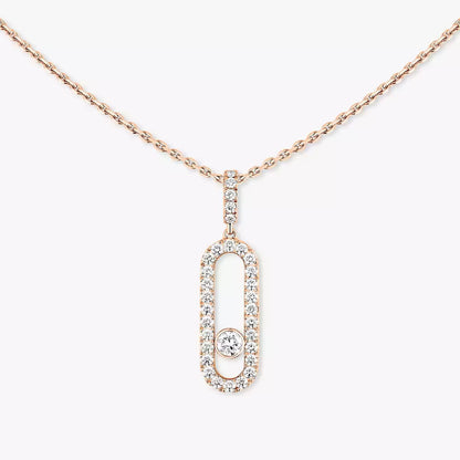 [ORA]Move Uno Diamond Necklace in Rose Gold