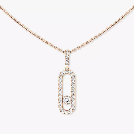 [ORA]Move Uno Diamond Necklace in Rose Gold