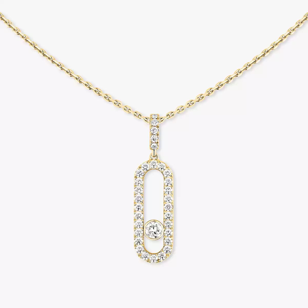 [ORA]Move Uno Diamond Necklace in Rose Gold