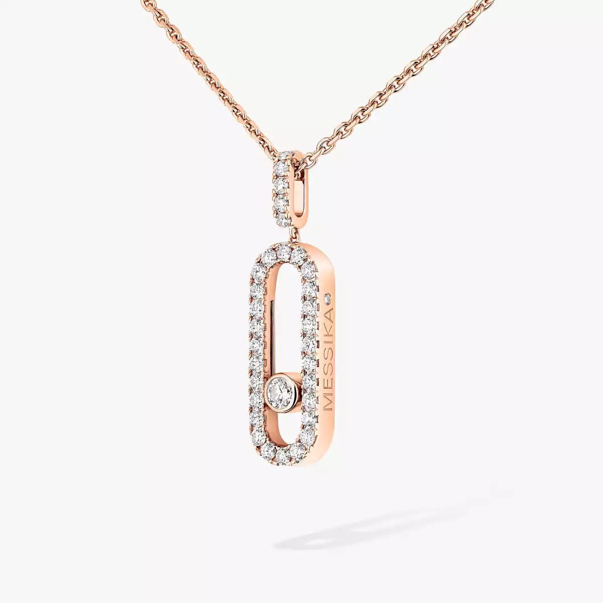 [ORA]Move Uno Diamond Necklace in Rose Gold