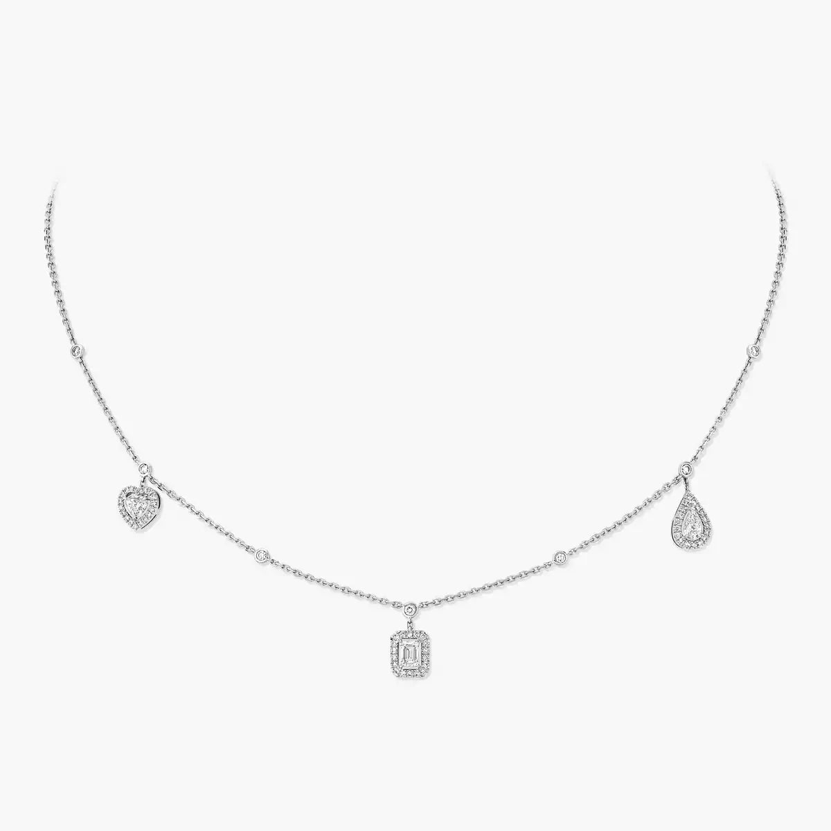 [ORA]My Twin Diamond Necklace in Silver