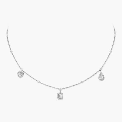[ORA]My Twin Diamond Necklace in Silver
