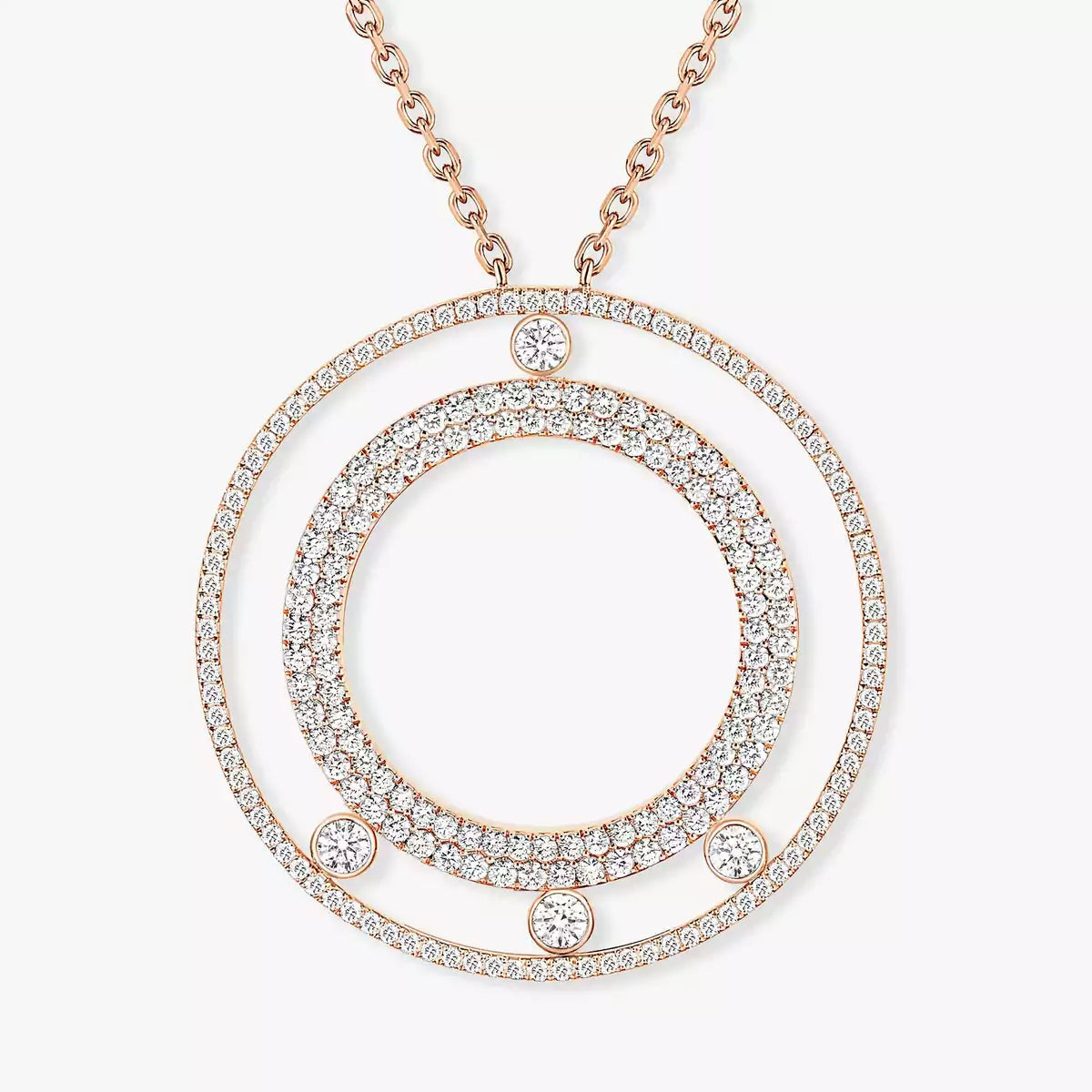 [ORA]Move Romane Long Pave_-Set Diamond Necklace