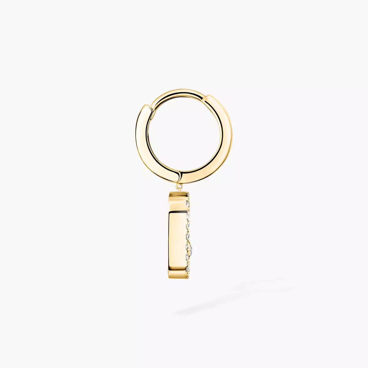[ORA]Move Uno Single Diamond Hoop Earring
