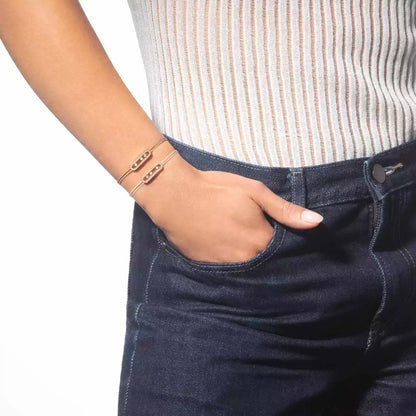 [ORA]Messika Care(s) pink cord pav¨¦ bracelet