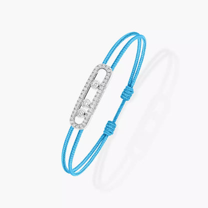 [ORA]Messika Care(s) pink cord pav¨¦ bracelet