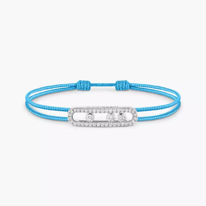 [ORA]Messika Care(s) pink cord pav¨¦ bracelet