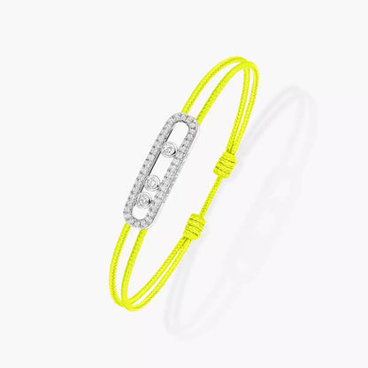 [ORA]Messika Care(s) pink cord pav¨¦ bracelet