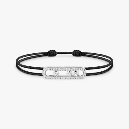 [ORA]Messika Care(s) pink cord pav¨¦ bracelet