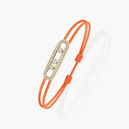 [ORA]Messika Care(s) pink cord pav¨¦ bracelet