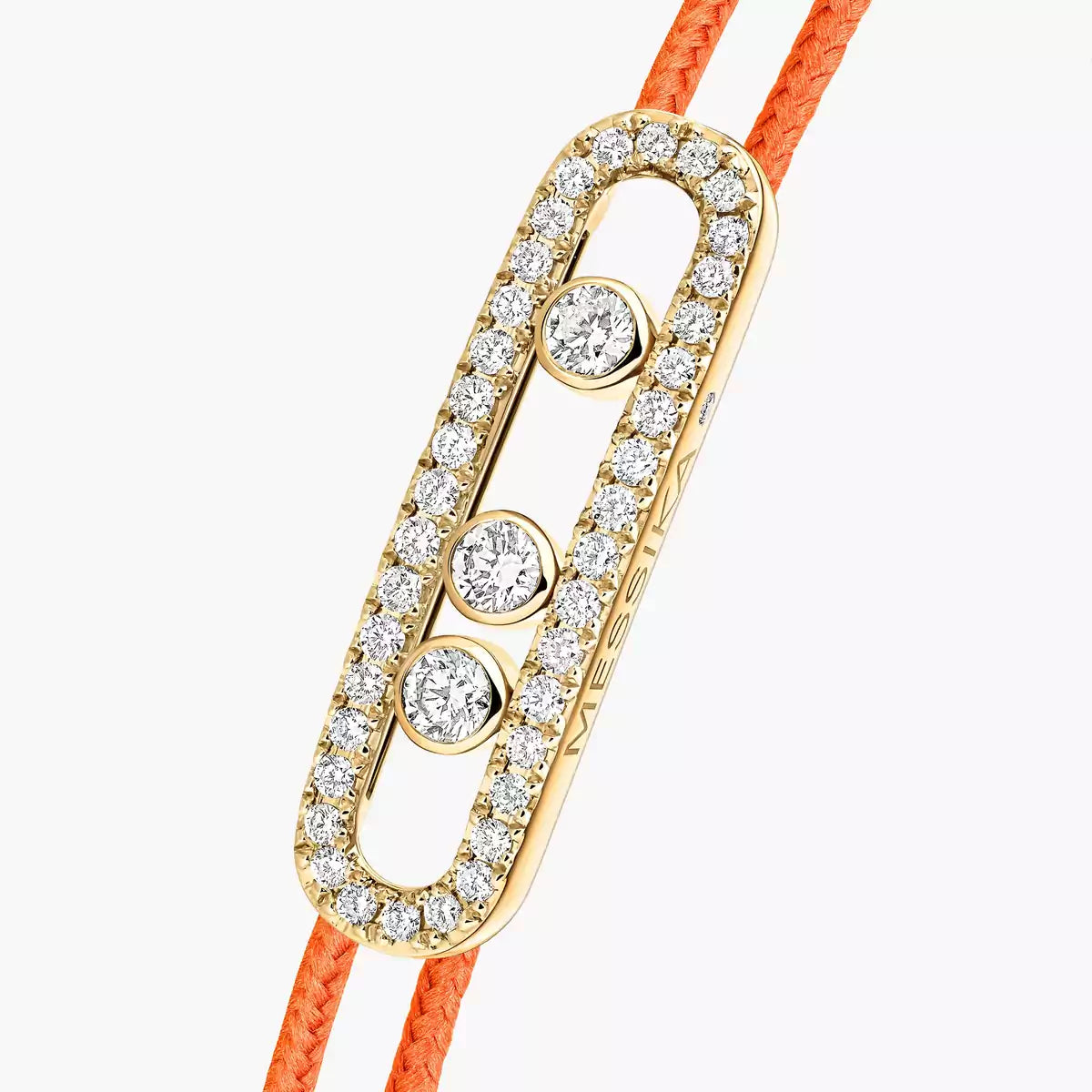 [ORA]Messika Care(s) pink cord pav¨¦ bracelet