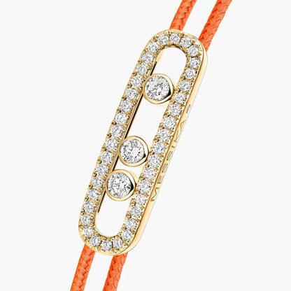 [ORA]Messika Care(s) pink cord pav¨¦ bracelet