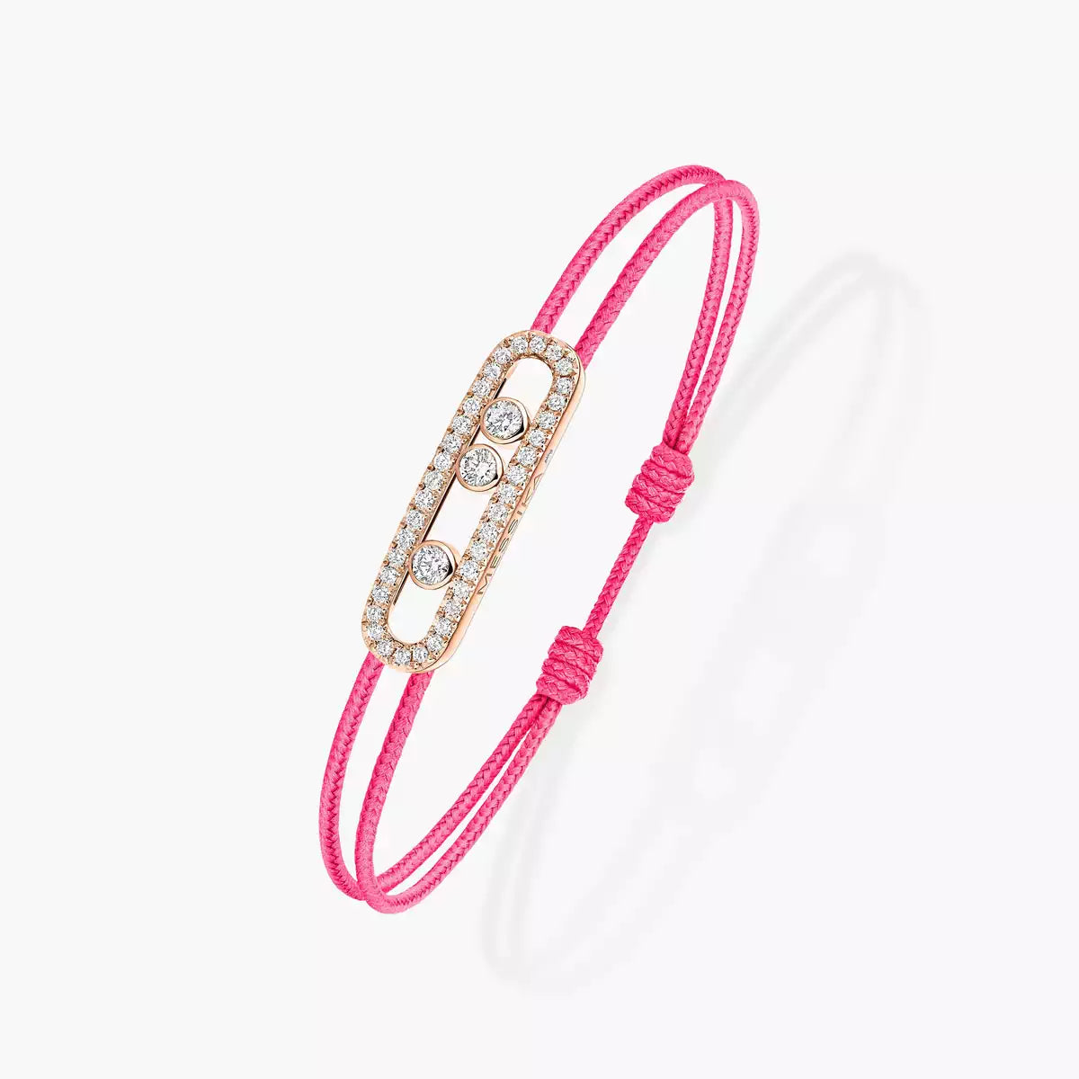 [ORA]Messika Care(s) pink cord pav¨¦ bracelet