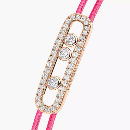 [ORA]Messika Care(s) pink cord pav¨¦ bracelet