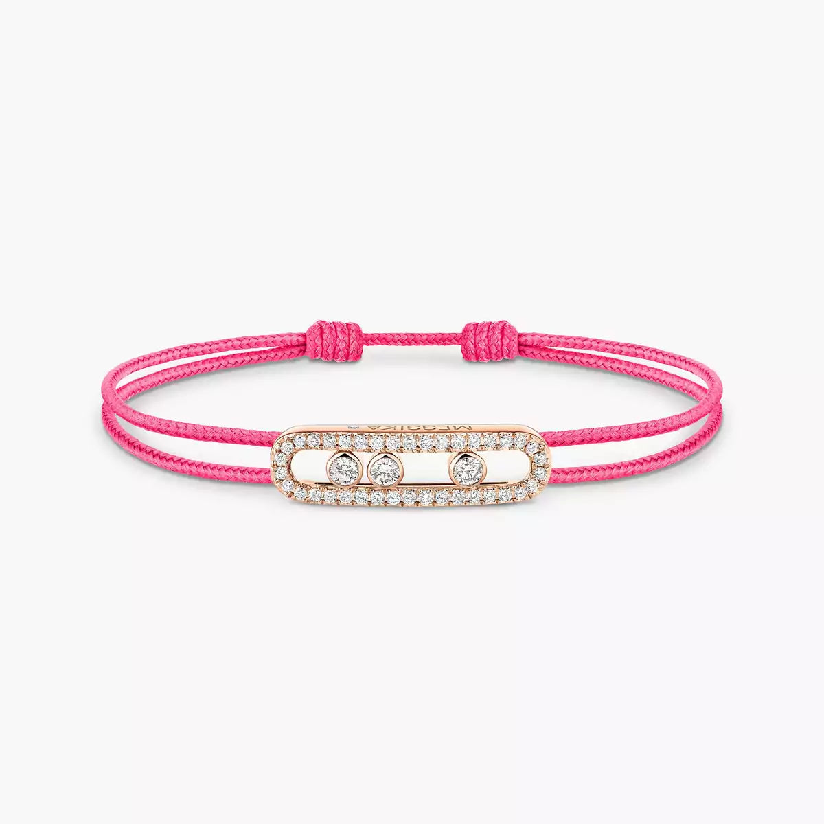 [ORA]Messika Care(s) pink cord pav¨¦ bracelet