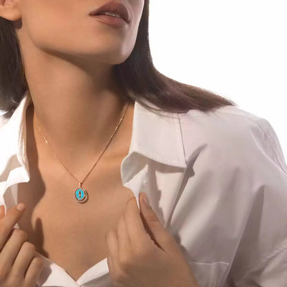 [ORA]Lucky Move Diamond Necklace in Rose Gold and White Mother-of-Pearl