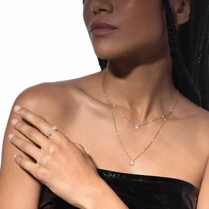 [ORA]Diamond Necklace My Twin 2 Rows