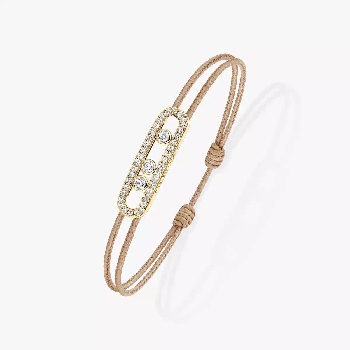 [ORA]Messika Care(s) pink cord pav¨¦ bracelet