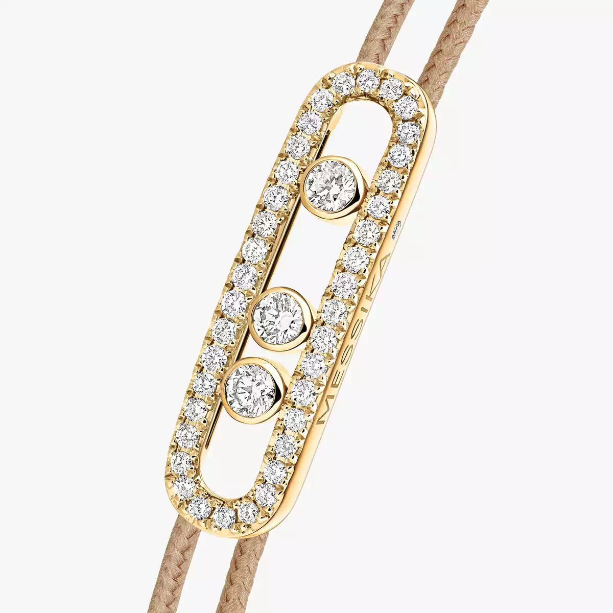 [ORA]Messika Care(s) pink cord pav¨¦ bracelet