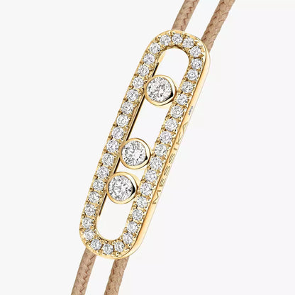 [ORA]Messika Care(s) pink cord pav¨¦ bracelet