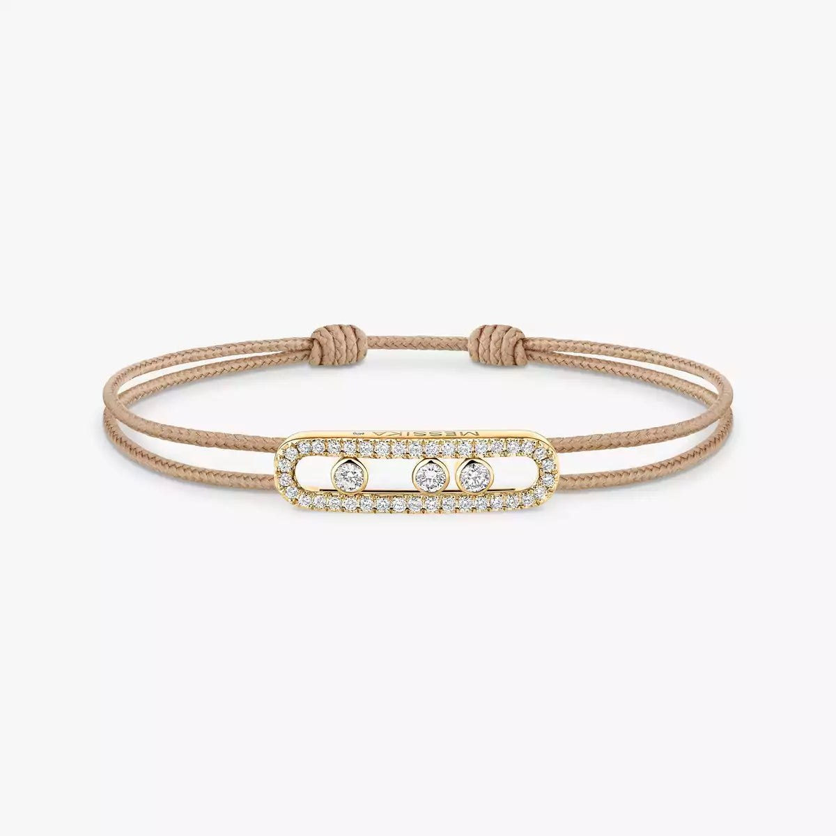 [ORA]Messika Care(s) pink cord pav¨¦ bracelet