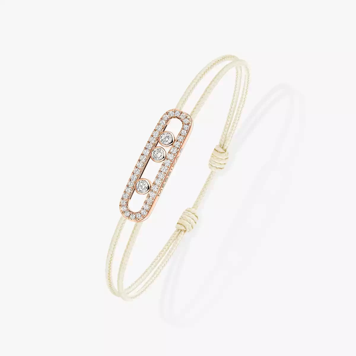 [ORA]Messika Care(s) pink cord pav¨¦ bracelet