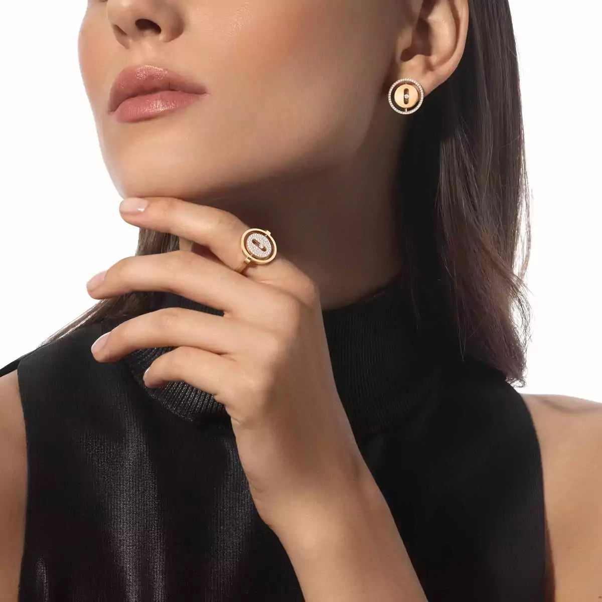 [ORA]Lucky Move Diamond Earrings