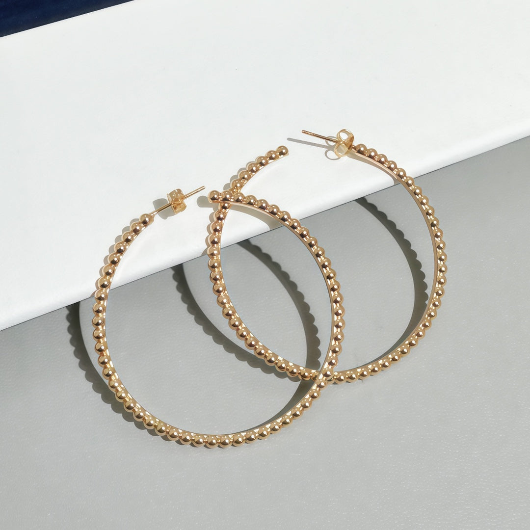 [ORA] SMOOTH BEAD STUD EARRINGS