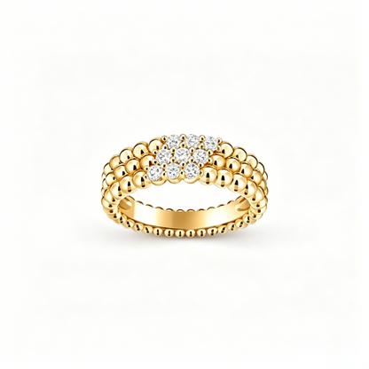 [ORA] THREE-ROW DIAMOND RING