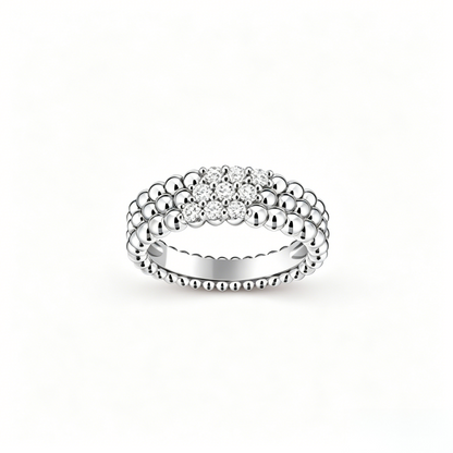 [ORA] THREE-ROW DIAMOND RING
