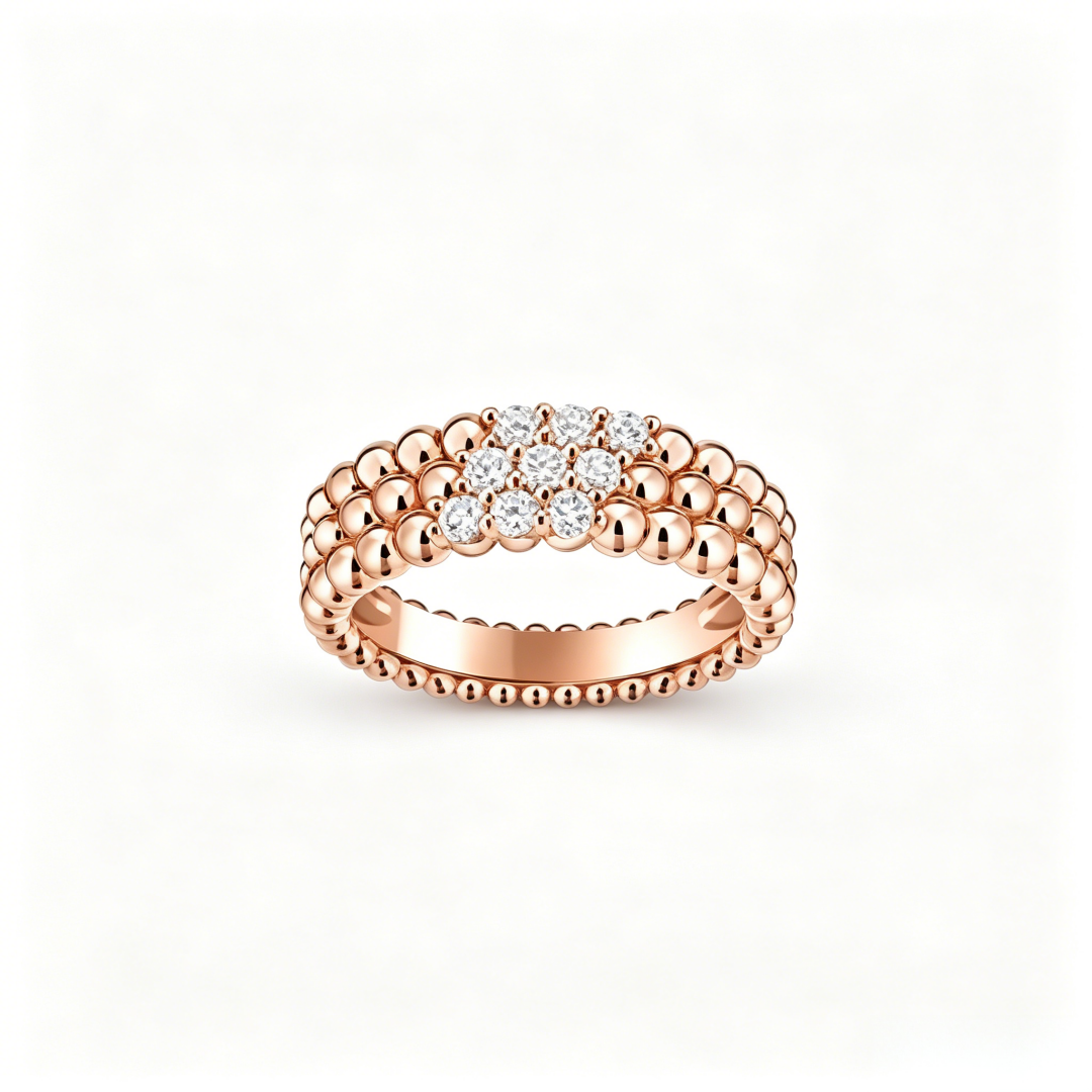 [ORA] THREE-ROW DIAMOND RING