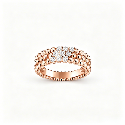 [ORA] THREE-ROW DIAMOND RING