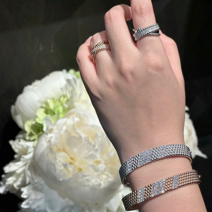 [ORA]  FIVE-ROW DIAMOND BRACELET