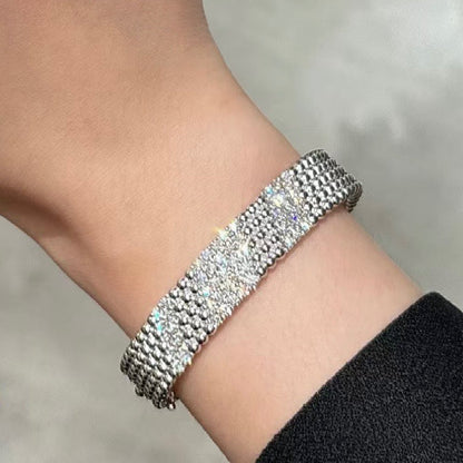 [ORA]  FIVE-ROW DIAMOND BRACELET