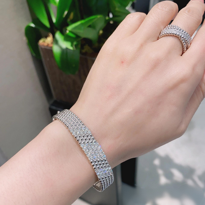 [ORA]  FIVE-ROW DIAMOND BRACELET
