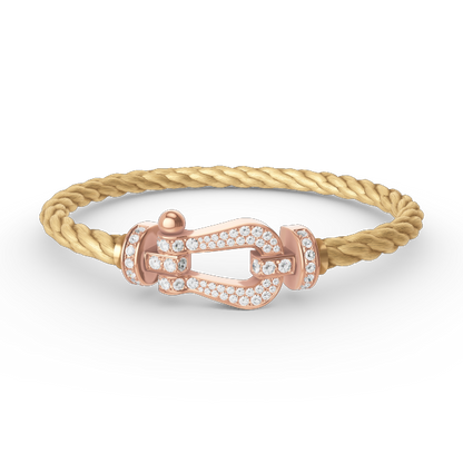 [ORA]FORCE LARGE HORSESHOE FULL DIAMOND BRACELET ROSE GOLD