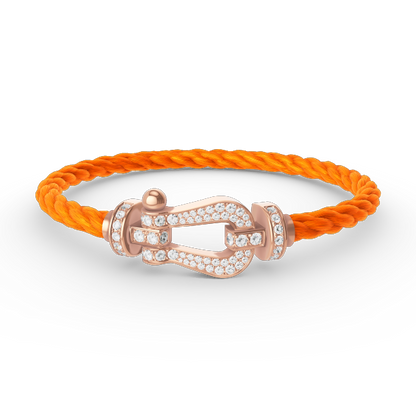 [ORA]FORCE LARGE HORSESHOE FULL DIAMOND BRACELET ROSE GOLD