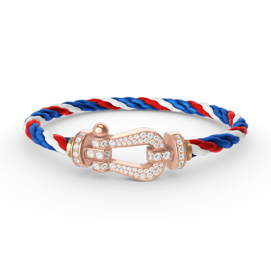 [ORA]FORCE LARGE HORSESHOE FULL DIAMOND BRACELET ROSE GOLD